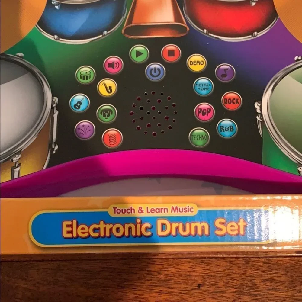 Journey Touch & Learn Electronic Drum Set New